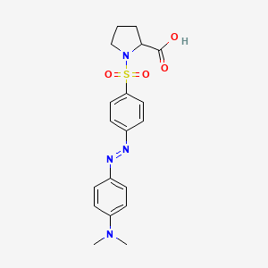 molecular formula C19H22N4O4S B12321996 1-[4-[[4-(Dimethylamino)phenyl]diazenyl]phenyl]sulfonylpyrrolidine-2-carboxylic acid 