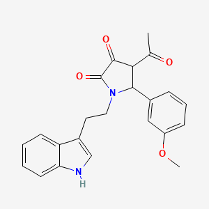 4-acetyl-1-[2-(1H-indol-3-yl)ethyl]-5-(3-methoxyphenyl)pyrrolidine-2,3-dione