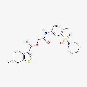 6-Methyl-4,5,6,7-tetrahydro-1-benzothiophene-3-carboxylic acid [2-[4-methyl-3-(1-piperidinylsulfonyl)anilino]-2-oxoethyl] ester