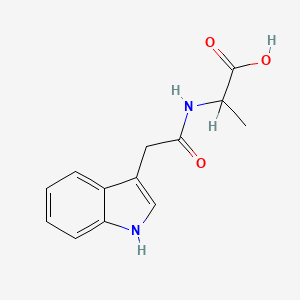 molecular formula C13H14N2O3 B12322130 N-(1H-indol-3-ylacetyl)alanine 