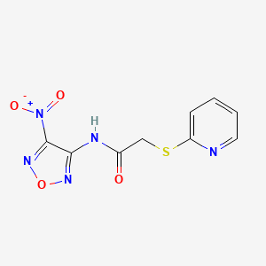 N-(4-nitro-1,2,5-oxadiazol-3-yl)-2-pyridin-2-ylsulfanylacetamide