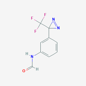 molecular formula C9H6F3N3O B123222 3-(Trifluoromethyl)-3-[m(formamide)phenyl]diazirine CAS No. 79684-40-5