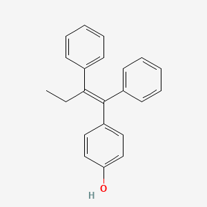 molecular formula C22H20O B12322231 1-(4-Hydroxyphenyl)-1,2-diphenyl-1-butene CAS No. 69967-79-9