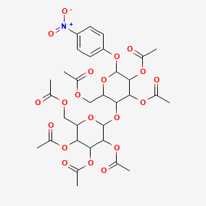 molecular formula C32H39NO20 B12322304 p-Nitrophenyl-D-Cellobioside Heptacetate 