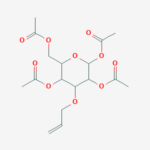 molecular formula C17H24O10 B12322336 (3,5,6-Triacetyloxy-4-prop-2-enoxyoxan-2-yl)methyl acetate 