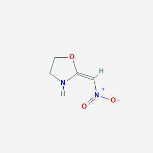 molecular formula C4H6N2O3 B12322379 (2e)-2-(Nitromethylidene)-1,3-oxazolidine 