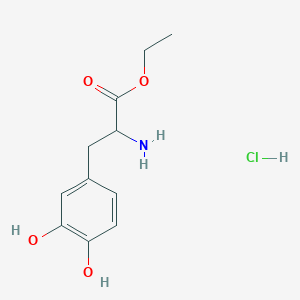 molecular formula C11H16ClNO4 B12322408 Ethyl 2-amino-3-(3,4-dihydroxyphenyl)propanoate hydrochloride 