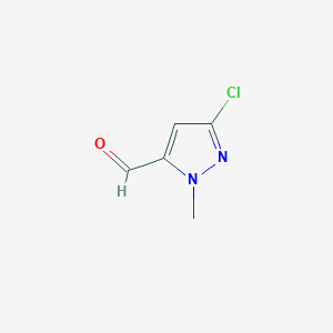 molecular formula C5H5ClN2O B12322415 3-Chloro-1-methyl-1H-pyrazole-5-carbaldehyde 