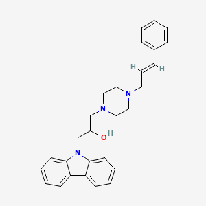 1-carbazol-9-yl-3-[4-[(E)-3-phenylprop-2-enyl]piperazin-1-yl]propan-2-ol