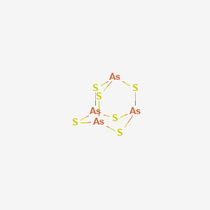 molecular formula As4S6 B12322476 2,4,6,8,9,10-Hexathia-1,3,5,7-tetrarsatricyclo[3.3.1.13,7]decane 