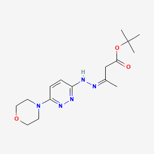 tert-butyl (3Z)-3-[(6-morpholin-4-ylpyridazin-3-yl)hydrazinylidene]butanoate