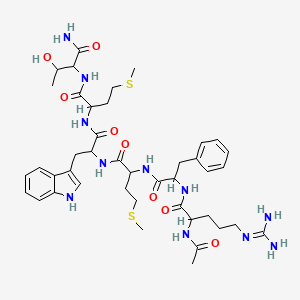 molecular formula C42H61N11O8S2 B12322494 Ac-DL-Arg-DL-Phe-DL-Met-DL-Trp-DL-Met-DL-xiThr-NH2 