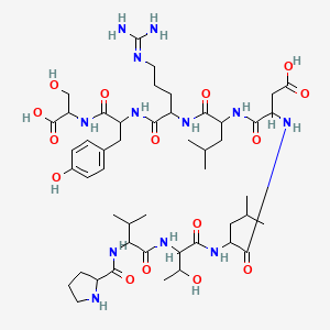 molecular formula C48H78N12O15 B12322576 H-DL-Pro-DL-Val-DL-xiThr-DL-Leu-DL-Asp-DL-Leu-DL-Arg-DL-Tyr-DL-Ser-OH 
