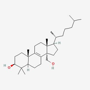 molecular formula C30H52O2 B1232258 Lanost-8-en-3beta,32-diol CAS No. 59200-39-4