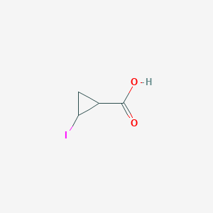 molecular formula C4H5IO2 B12322580 (cis)2-Iodocyclopropanecarboxylic acid 