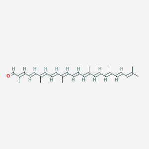 molecular formula C30H38O B1232262 4,4'-Diapolycopen-4-al 