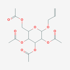 molecular formula C17H24O10 B12322623 Acetic acid, 3,5-diacetoxy-2-acetoxymethyl-6-allyloxytetrahydropyran-4-yl ester 