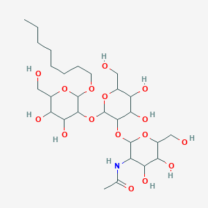 molecular formula C28H51NO16 B12322681 Octyl O-2-(acetylaMino)-2-deoxy-beta-D-glucopyranosyl-(1-->2)-O-alpha-D-Mannopyranosyl-(1-->2)-D-Glucopyranoside 