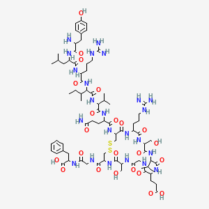 molecular formula C78H123N23O23S2 B12322750 H-DL-Tyr-DL-Leu-DL-Arg-DL-xiIle-DL-Val-DL-Gln-DL-Cys(1)-DL-Arg-DL-Ser-DL-Val-DL-Glu-Gly-DL-Ser-DL-Cys(1)-Gly-DL-Phe-OH 