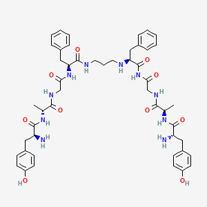 molecular formula C49H62N10O10 B1232277 Tyrosyl-alanyl glycyl-phenylalaninamide-propyl-phenylalaninamide-glycyl-alanyl-tyrosine CAS No. 83916-02-3
