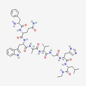 molecular formula C49H69N13O9 B12322785 H-DL-Phe-DL-Gln-DL-Trp-DL-Ala-DL-Val-Gly-DL-His-DL-Leu-NHEt 