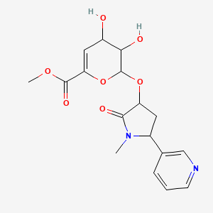 molecular formula C17H20N2O7 B12322849 trans-3'-Hydroxycotinine-O-(4-deoxy-4,5-didehydro)--D-glucuronide, Methyl Ester 