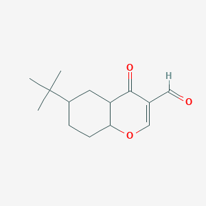 molecular formula C14H20O3 B12322880 4H-1-Benzopyran-3-carboxaldehyde, 6-(1,1-dimethylethyl)-4-oxo- 