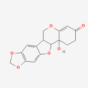 molecular formula C16H14O6 B12322901 1,11b-Dihydro-11b-hydroxymaackiain 