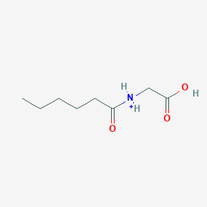 molecular formula C8H16NO3+ B12322933 Carboxymethyl(hexanoyl)azanium 