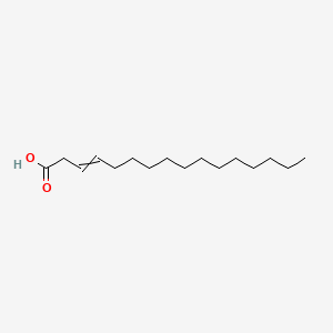 molecular formula C16H30O2 B1232294 Hexadec-3-enoic acid CAS No. 2457-70-7
