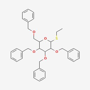 molecular formula C36H40O5S B12322992 Ethyl 2,3,4,6-tetra-O-benzyl-beta-D-thiogalactopyranoside 