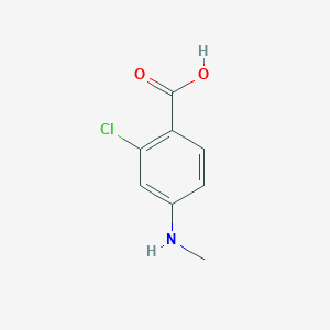 molecular formula C8H8ClNO2 B123230 2-Chloro-4-(methylamino)benzoic acid CAS No. 3975-62-0