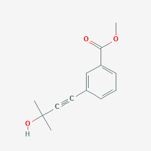 molecular formula C13H14O3 B12323042 Methyl 3-(3-hydroxy-3-methylbut-1-yn-1-yl)benzoate CAS No. 33577-97-8