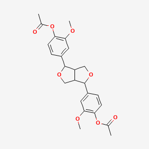 molecular formula C24H26O8 B12323054 Pinoresinol diacetate 