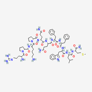 molecular formula C72H105N19O13S B12323056 H-DL-Arg-DL-Pro-DL-Lys-DL-Pro-DL-Gln-DL-Gln-DL-Phe-DL-Phe-DL-Trp-DL-Leu-DL-Met-NH2 