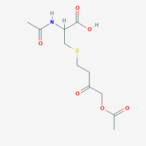 molecular formula C11H17NO6S B12323067 1-Acetoxy-4-(N-acetyl-L-cysteinyl)-2-butanone 