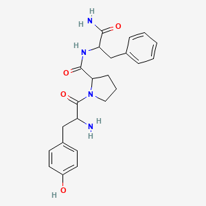 molecular formula C23H28N4O4 B12323082 beta-Casomorphin (1-3) amide 