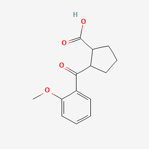 molecular formula C14H16O4 B12323152 2-(2-Methoxybenzoyl)cyclopentane-1-carboxylic acid 