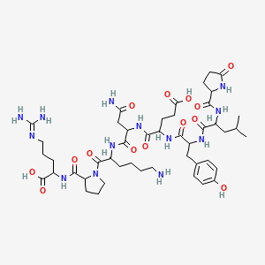molecular formula C46H71N13O14 B12323173 Pglu-leu-tyr-glu-asn-lys-pro-arg 