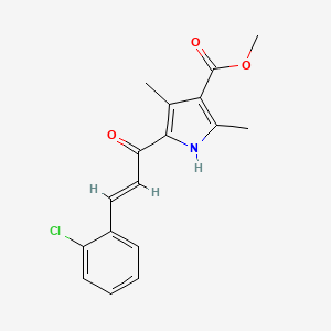 methyl 5-[(E)-3-(2-chlorophenyl)prop-2-enoyl]-2,4-dimethyl-1H-pyrrole-3-carboxylate