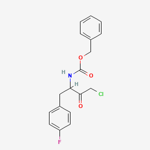 molecular formula C18H17ClFNO3 B12323233 benzyl N-[4-chloro-1-(4-fluorophenyl)-3-oxobutan-2-yl]carbamate 
