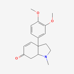 molecular formula C17H21NO3 B1232331 3a-(3,4-Dimethoxyphenyl)-1-methyl-2,3,7,7a-tetrahydroindol-6-one 