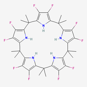 molecular formula C35H35F10N5 B1232334 beta-Decafluoro-meso-decamethylcalix[5]pyrrole 