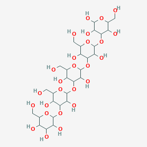 molecular formula C30H52O26 B12323460 4-[4-[4-[3,5-Dihydroxy-6-(hydroxymethyl)-4-[3,4,5-trihydroxy-6-(hydroxymethyl)oxan-2-yl]oxyoxan-2-yl]oxy-3,5-dihydroxy-6-(hydroxymethyl)oxan-2-yl]oxy-3,5-dihydroxy-6-(hydroxymethyl)oxan-2-yl]oxy-6-(hydroxymethyl)oxane-2,3,5-triol 