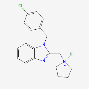 molecular formula C19H21ClN3+ B1232350 Clemizole(1+) 