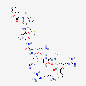 molecular formula C64H103N21O14S B12323506 H-Arg-Pro-Arg-Leu-Ser-His-Lys-Gly-Pro-Met-Pro-Phe-OH 