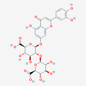 molecular formula C27H26O18 B1232355 luteolin-7-O-[beta-D-glucuronosyl-(1->2)-beta-D-glucuronide] CAS No. 96400-45-2
