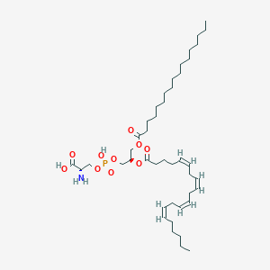 molecular formula C43H76NO10P B1232356 1-heptadecanoyl, 2-(5Z,8Z,11Z,14Z-eicosatetraenoyl)-sn-glycero-3-phosphoserine 