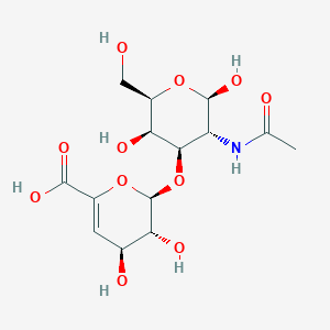 molecular formula C14H21NO11 B1232358 beta-D-4-deoxy-Delta(4)-GlcpA-(1->3)-beta-D-GalpNAc 