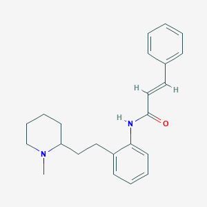 molecular formula C23H28N2O B123236 (2E)-N-[2-[2-(1-Methyl-2-piperidinyl)ethyl]phenyl]-3-phenyl-2-propenamide CAS No. 951155-18-3